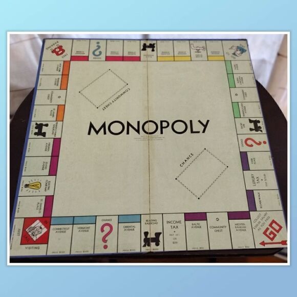 Monopoly 1937 Vintage Board Game Blue Box Parker Brothers Wood Pieces Complete W - Picture 9 of 9